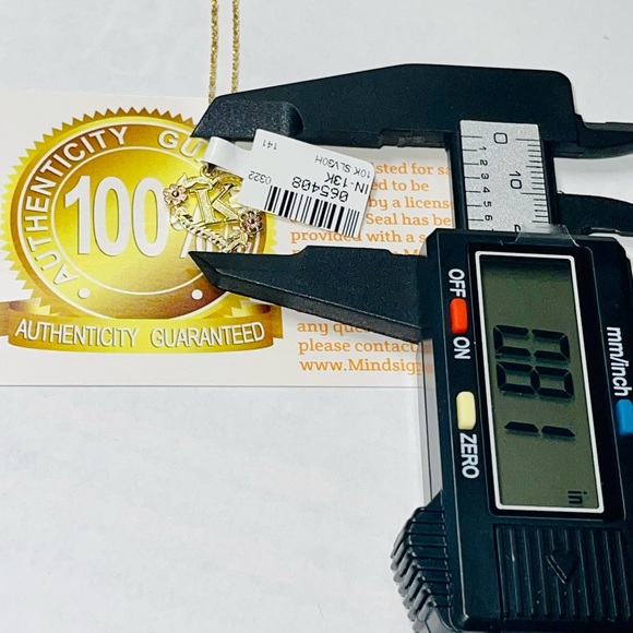 10k solid gold K initial pendant charm Name monogram charm NOT PLATED real gold - Picture 5 of 6